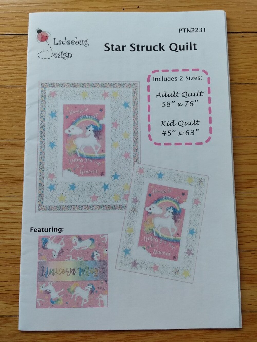 Star Struck Quilt Sewing Pattern Fabric Panel Picture Quilting